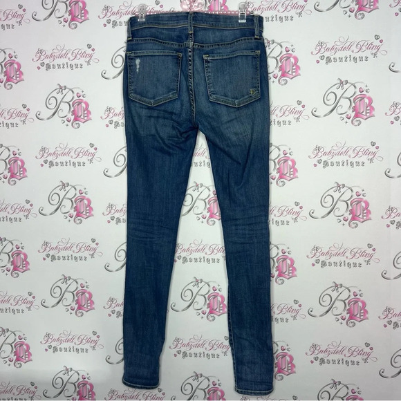 Fidelity jeans denim  skinny leg size 24 pants stretchy soft comfy blue jeans - Picture 3 of 8